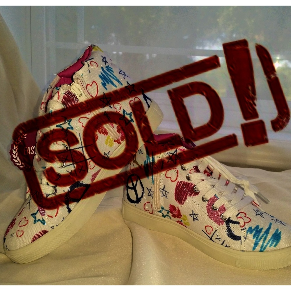 Size 5 Girls' High Top Sneakers